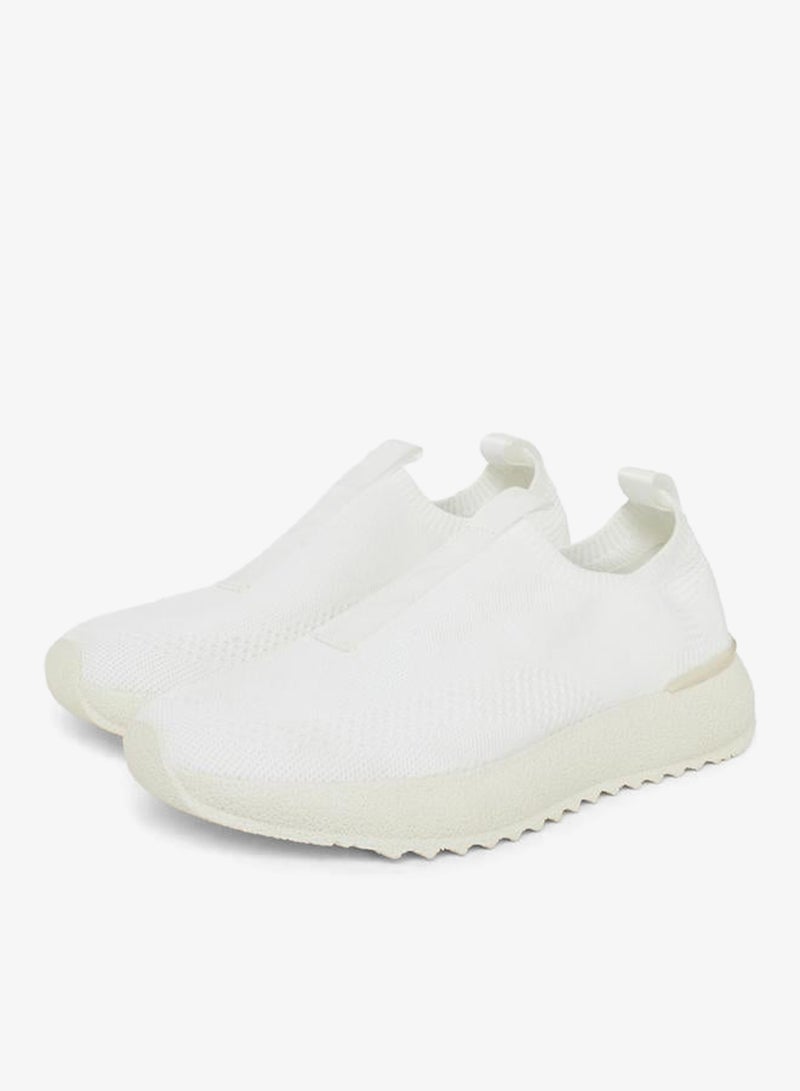 Styli White Textile Slip-On Sneakers - Image 2